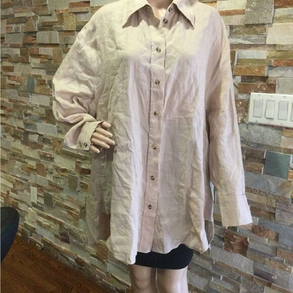 COS Oversized Linen Shirt - Picture 1 of 6